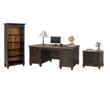 Pemberly Row Set of 3 Fully Assembled Office Desk & Filing Cabinet & Bookcase