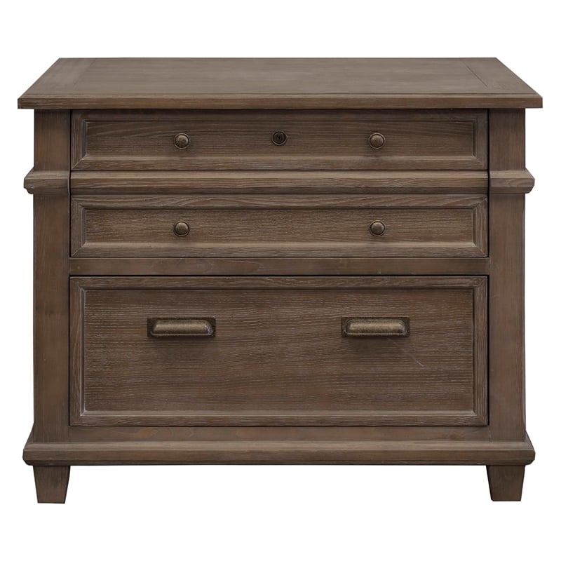 Pemberly Row Set of 3 Fully Assembled Office Desk & Filing Cabinet & Bookcase