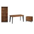 Pemberly Row Set of 3 Writing Office Table & Filing Cabinet & Bookcase