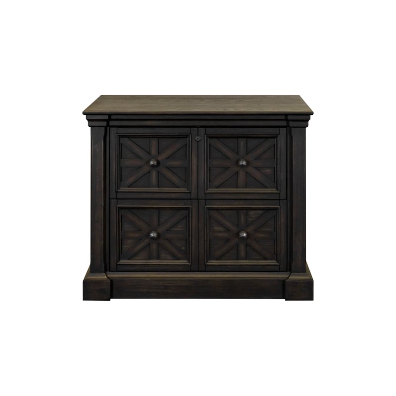 Pemberly Row Set of 3 Fully Assembled Executive Desk & Filing Cabinet & Bookcase