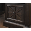 Pemberly Row Set of 3 Fully Assembled Executive Desk & Filing Cabinet & Bookcase