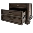 Pemberly Row Set of 3 Fully Assembled Executive Desk & Filing Cabinet & Bookcase