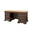 Pemberly Row Set of 3 Fully Assembled Executive Desk & Filing Cabinet & Bookcase