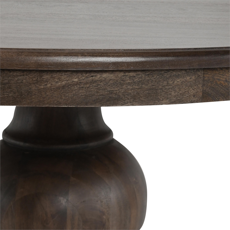 Pemberly Row Set of 5 Top Grain Leather Dining Chairs & 60
