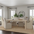 Pemberly Row Set of 7 Fabric Dining Chairs & 89
