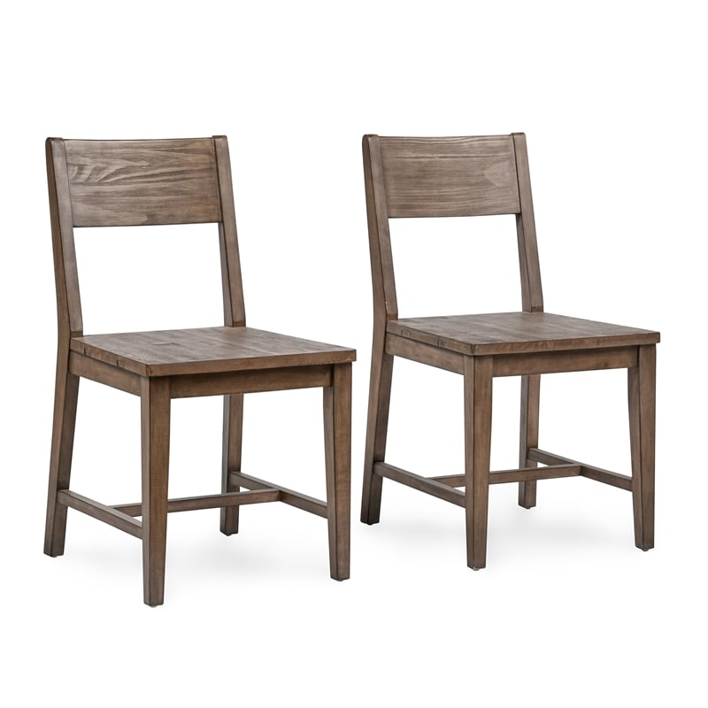 Pemberly Row Set of 7 Solid Wood Dining Chairs 84