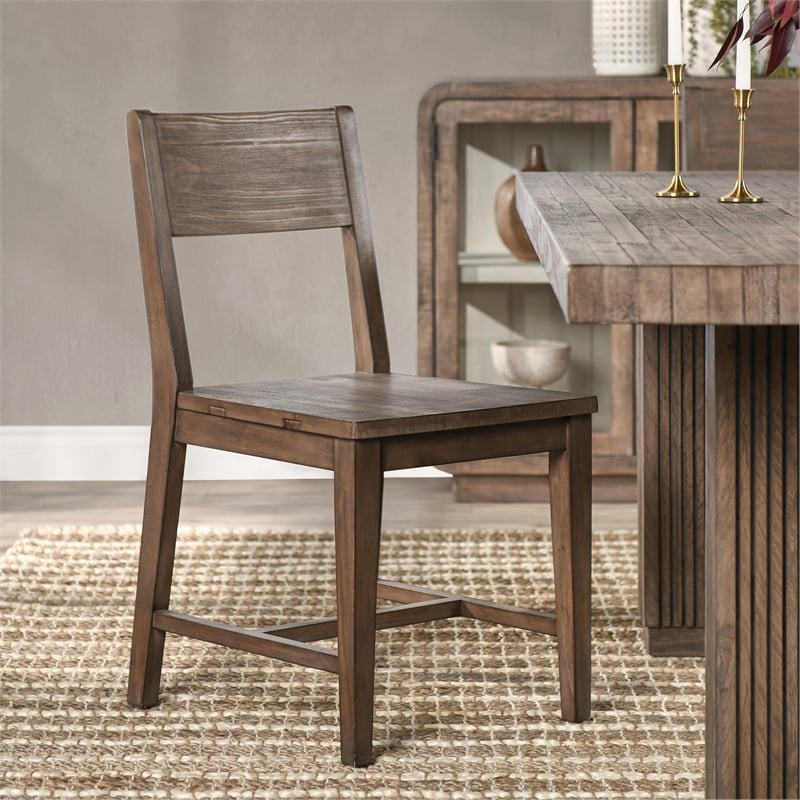 Pemberly Row Set of 7 Solid Wood Dining Chairs 84