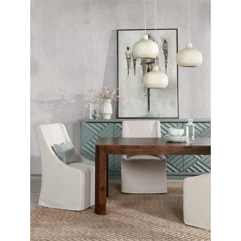 Pemberly Row Set of 7 Solid Wood Dining Chairs 84