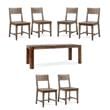 Pemberly Row Set of 7 Solid Wood Dining Chairs 84
