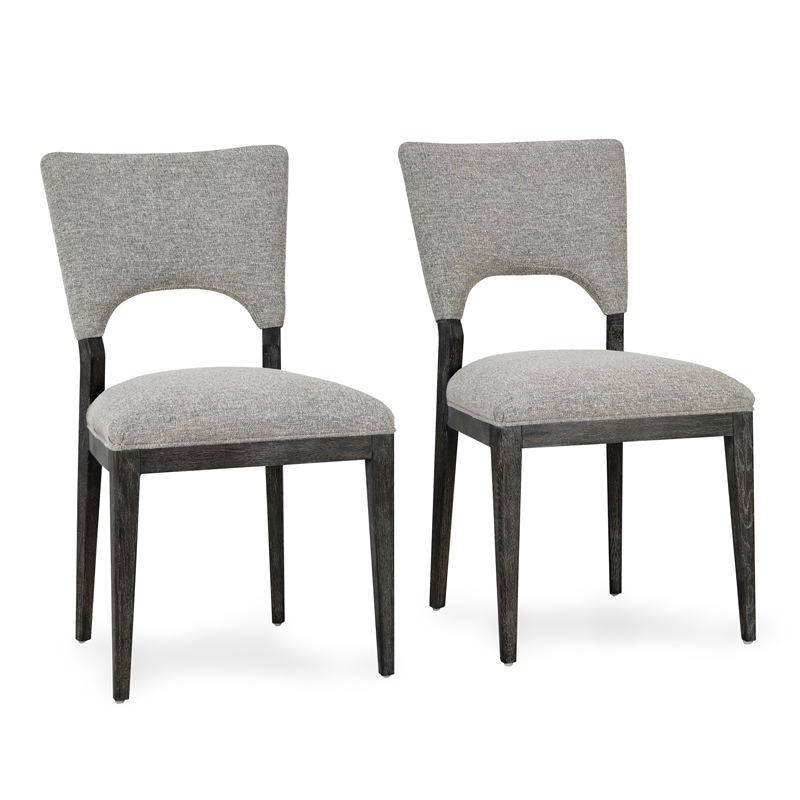 Pemberly Row Set of 5 Fabric Upholstered Dining Chairs & 94