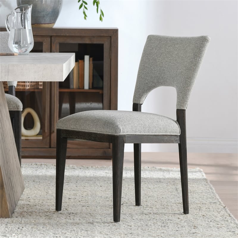 Pemberly Row Set of 5 Fabric Upholstered Dining Chairs & 94