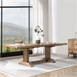 Pemberly Row Set of 7 Solid Wood Dining Chairs & Extendable Table