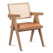 Pemberly Row Set of 5 Dining Chairs with Rattan Back & 36
