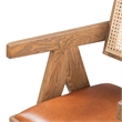 Pemberly Row Set of 5 Dining Chairs with Rattan Back & 36