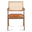 Pemberly Row Set of 5 Dining Chairs with Rattan Back & 36
