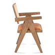 Pemberly Row Set of 5 Dining Chairs with Rattan Back & 36
