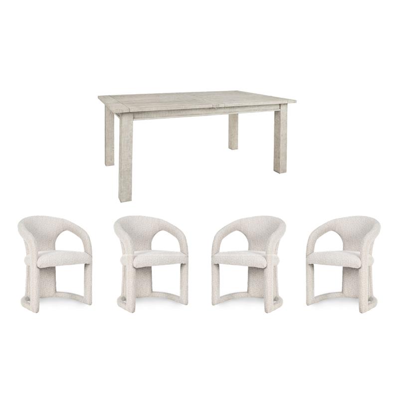 Pemberly Row Set of 5 Upholstered Dining Chairs & 94