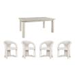 Pemberly Row Set of 5 Upholstered Dining Chairs & 94