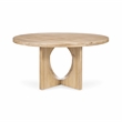 Pemberly Row Set of 5 Wood Round Dining Table & Upholstered Chairs