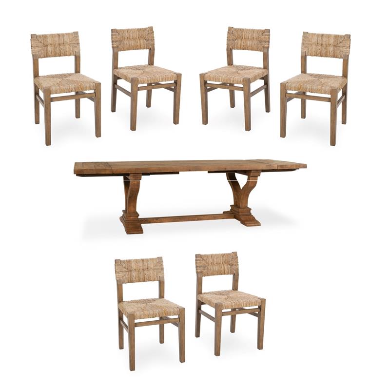 Pemberly Row Set of 7 Dining Chairs & 110