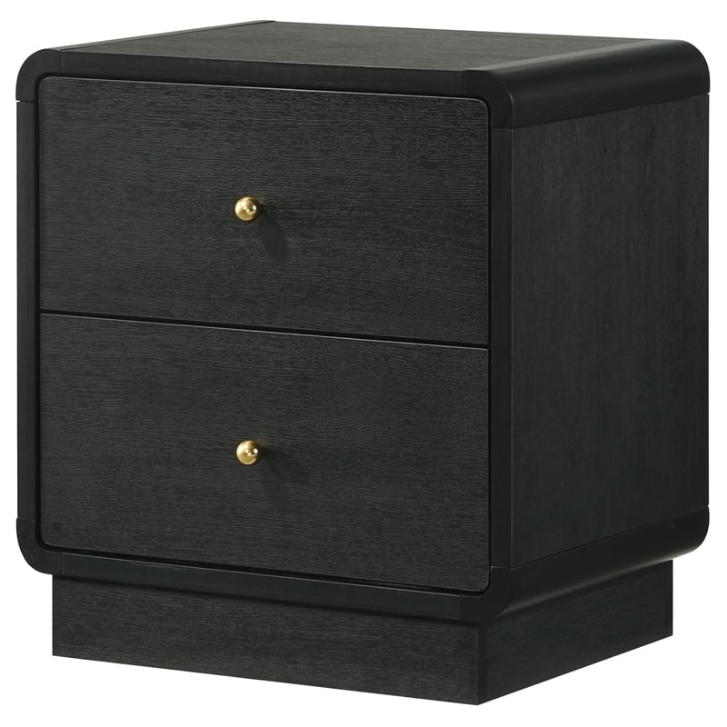 Pemberly Row Set of 4 Queen Wingback Bed & Dresser Cabinet & Nightstands