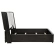 Pemberly Row Set of 4 Queen Wingback Bed & Dresser Cabinet & Nightstands