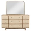 Pemberly Row 4Pc Set Eastern King Platform Bed & Dresser w/ Mirror & Nightstands