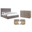 Pemberly Row Set of 4 Eastern King Panel Platform Bed & Dresser & Nightstands