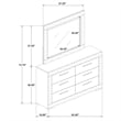 Pemberly Row Set of 4 Full Panel Platform Bed & Dresser w/ Mirror & Nightstands