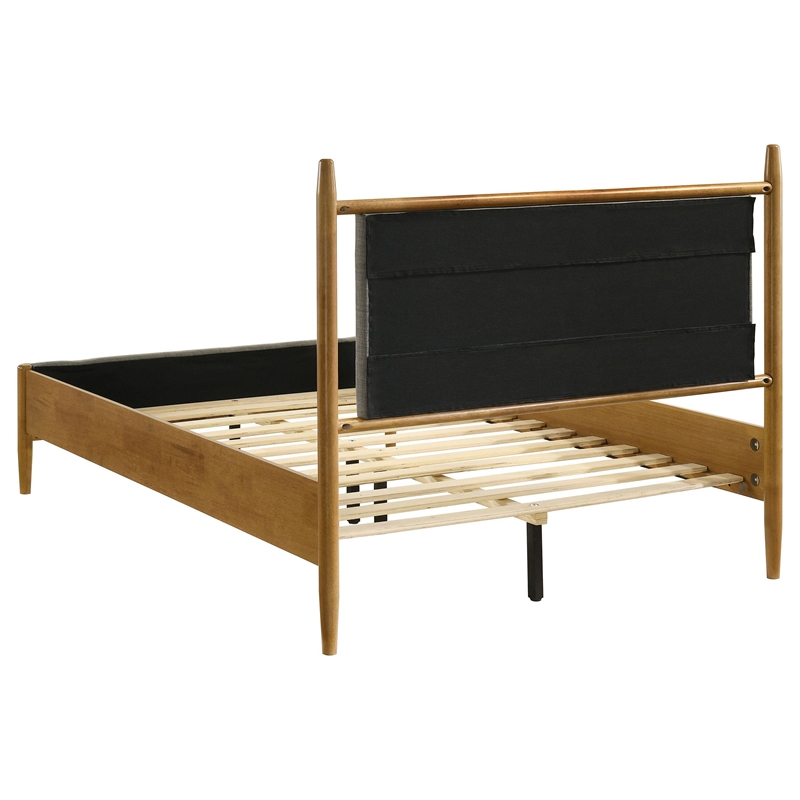 Pemberly Row Set of 4 Full Panel Platform Bed & Dresser w/ Mirror & Nightstands