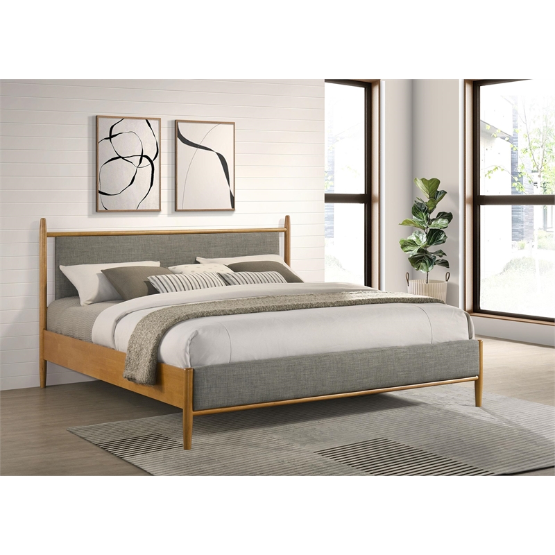 Pemberly Row Set of 4 Eastern King Panel Platform Bed & Dresser & Nightstands