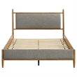 Pemberly Row Set of 4 Queen Panel Platform Bed & Dresser w/ Mirror & Nightstands