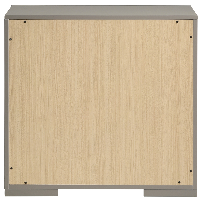 Pemberly Row Set of 4 Twin Panel Platform Bed & Dresser w/ Mirror & Nightstands