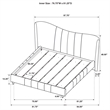 Pemberly Row Set of 4 Eastern King Panel Platform Bed & Dresser & Nightstands