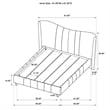 Pemberly Row Set of 4 Queen Panel Platform Bed & Dresser w/ Mirror & Nightstands
