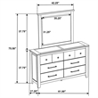 Pemberly Row Set of 4 Queen Panel Platform Bed & Dresser w/ Mirror & Nightstands