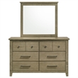 Pemberly Row Set of 4 Queen Panel Platform Bed & Dresser w/ Mirror & Nightstands