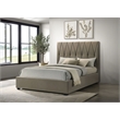Pemberly Row Set of 4 Queen Panel Platform Bed & Dresser w/ Mirror & Nightstands