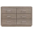 Pemberly Row Set of 4 Fabric Queen Panel Platform Bed & Dresser & Nightstands