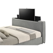 Pemberly Row 4Pc Set Eastern King Panel TV Bed & Dresser w/ Mirror & Nightstands
