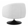 Pemberly Row Set of 2 Upholstered Barrel Back Swivel Club Chairs in Beige