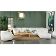 Pemberly Row Set of 2 Modern Upholstered Armless Chairs in Natural