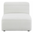 Pemberly Row Set of 2 Modern Upholstered Armless Chairs in Natural