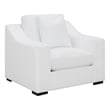 Pemberly Row Set of 2 Upholstered Sloped Arm Accent Chairs in White