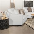 Pemberly Row Set of 2 Upholstered Sloped Arm Accent Chairs in White