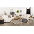 Pemberly Row Set of 2 Upholstered Sloped Arm Accent Chairs in White