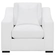 Pemberly Row Set of 2 Upholstered Sloped Arm Accent Chairs in White