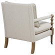 Pemberly Row Set of 2 Upholstered Accent Chairs with Casters in Beige