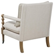 Pemberly Row Set of 2 Upholstered Accent Chairs with Casters in Beige