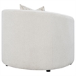 Pemberly Row Set of 2 Boucle Upholstered Sloped Arm Accent Chairs in Latte